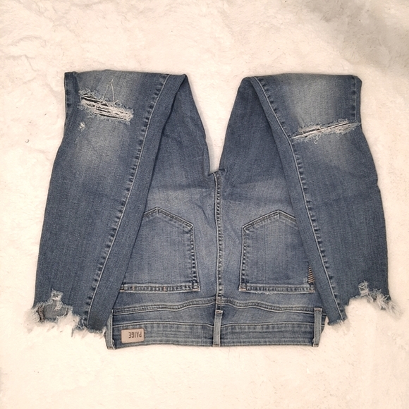 PAIGE Verdugo Crop Worn In Hem Janis Destructed Distressed, SZ 29 - Picture 6 of 16